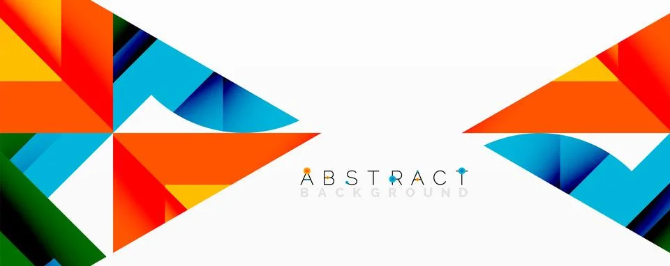 Abstract geometric artwork with interwoven angular and curved shapes, dynamic Stock Illustration