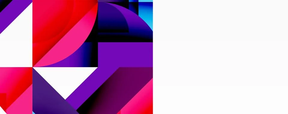 Abstract geometric artwork with interwoven angular and curved shapes, dynamic 스톡 일러스트