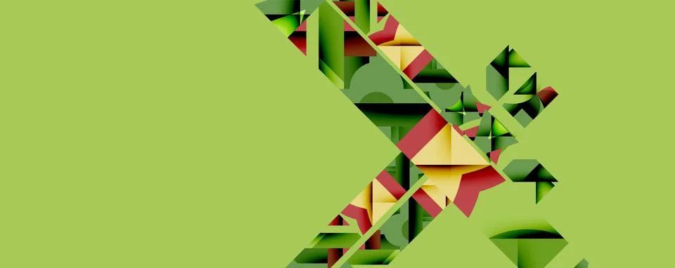 Abstract geometric artwork with interwoven angular and curved shapes, dynamic イラスト素材