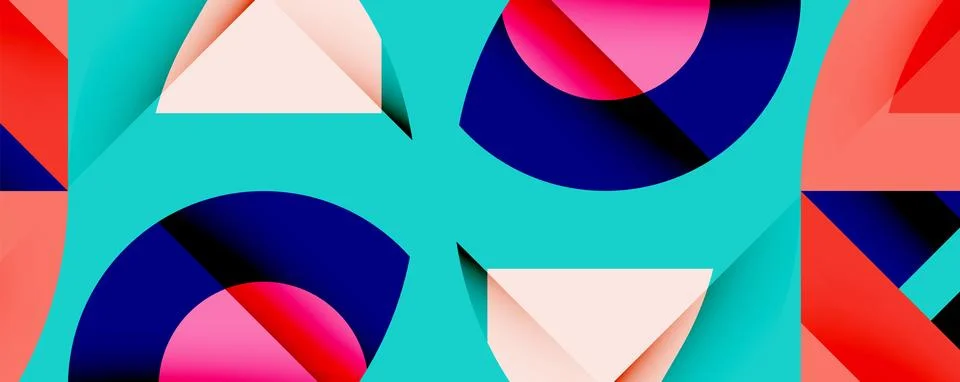 Abstract geometric artwork with interwoven angular and curved shapes, dynamic イラスト素材