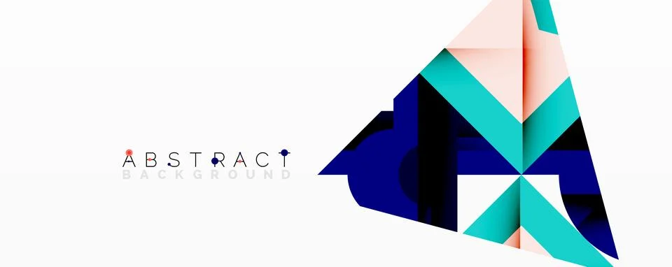 Abstract geometric artwork with interwoven angular and curved shapes, dynamic Illustrazione stock