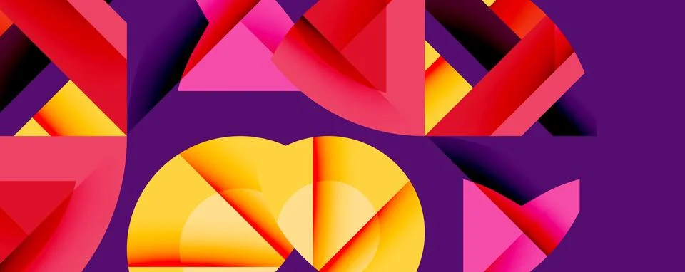 Abstract geometric artwork with interwoven angular and curved shapes, dynamic イラスト素材