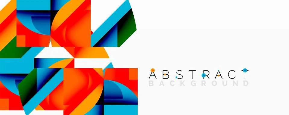 Abstract geometric artwork with interwoven angular and curved shapes, dynamic Stock Illustration