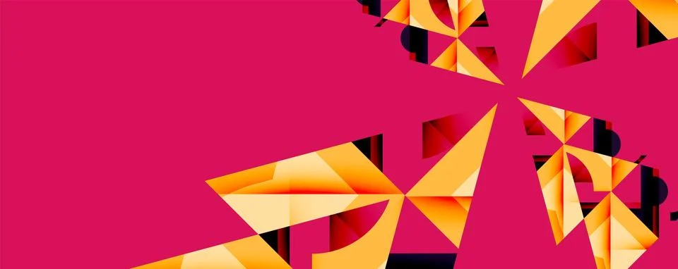 Abstract geometric artwork with interwoven angular and curved shapes, dynamic イラスト素材