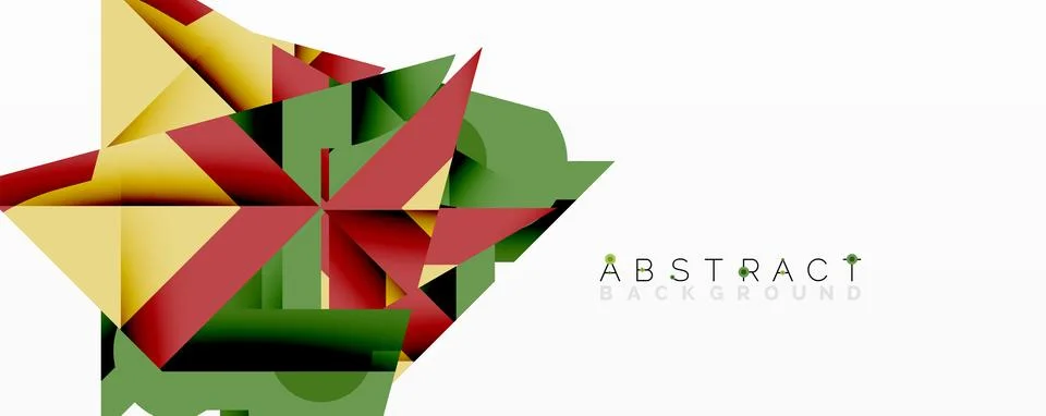 Abstract geometric artwork with interwoven angular and curved shapes, dynamic Stock Illustration