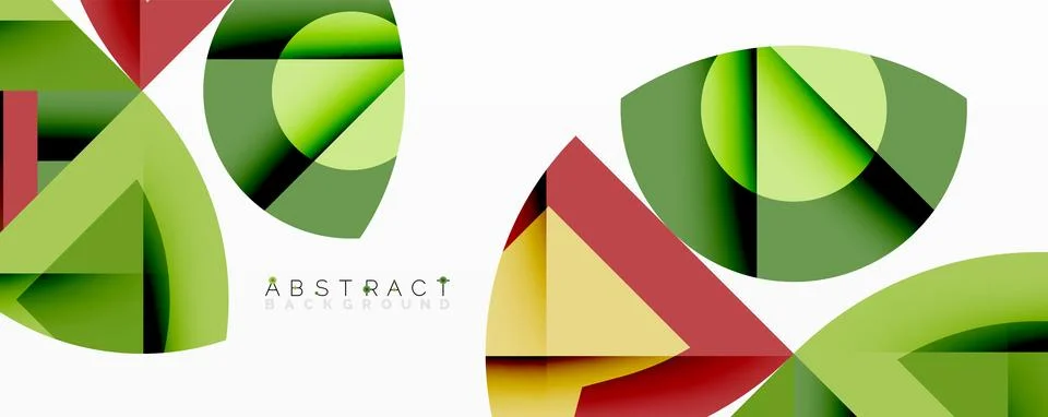 Abstract geometric artwork with interwoven angular and curved shapes, dynamic Illustrazione stock