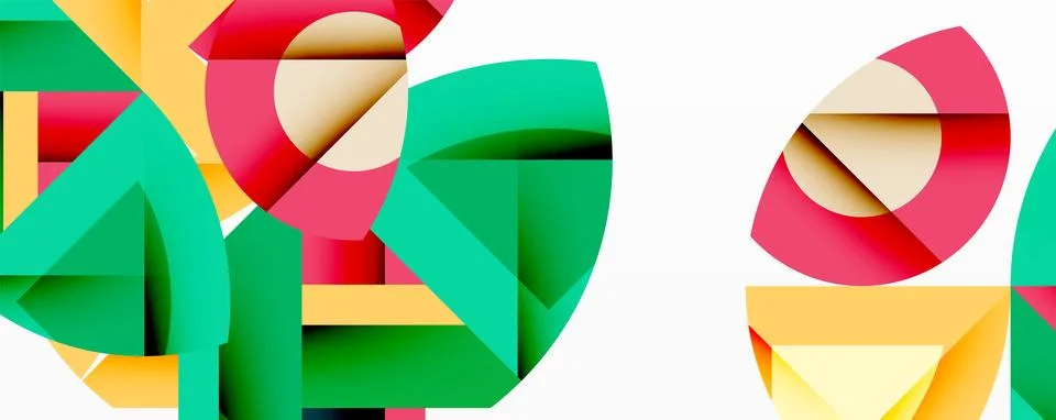 Abstract geometric artwork with interwoven angular and curved shapes, dynamic 스톡 일러스트