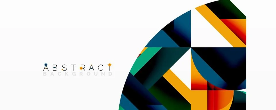 Abstract geometric artwork with interwoven angular and curved shapes, dynamic Ilustração Stock