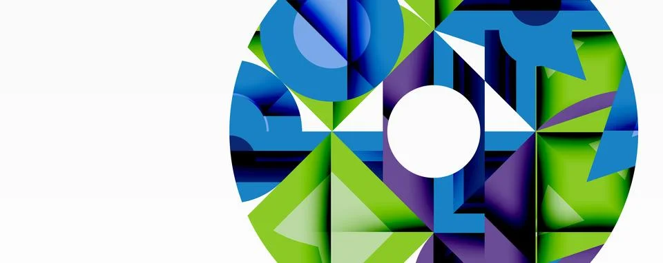 Abstract geometric artwork with interwoven angular and curved shapes, dynamic イラスト素材