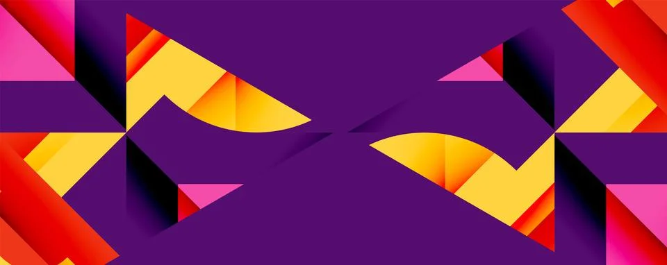 Abstract geometric artwork with interwoven angular and curved shapes, dynamic イラスト素材