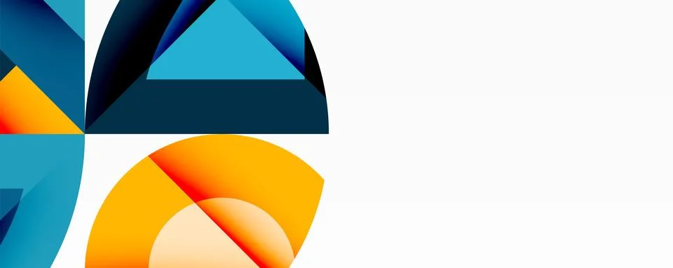 Abstract geometric artwork with interwoven angular and curved shapes, dynamic イラスト素材