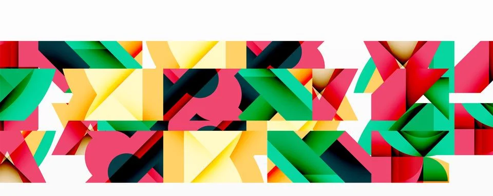 Abstract geometric artwork with interwoven angular and curved shapes, dynamic 스톡 일러스트