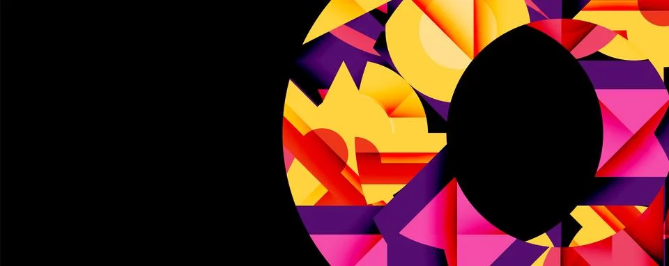 Abstract geometric artwork with interwoven angular and curved shapes, dynamic イラスト素材