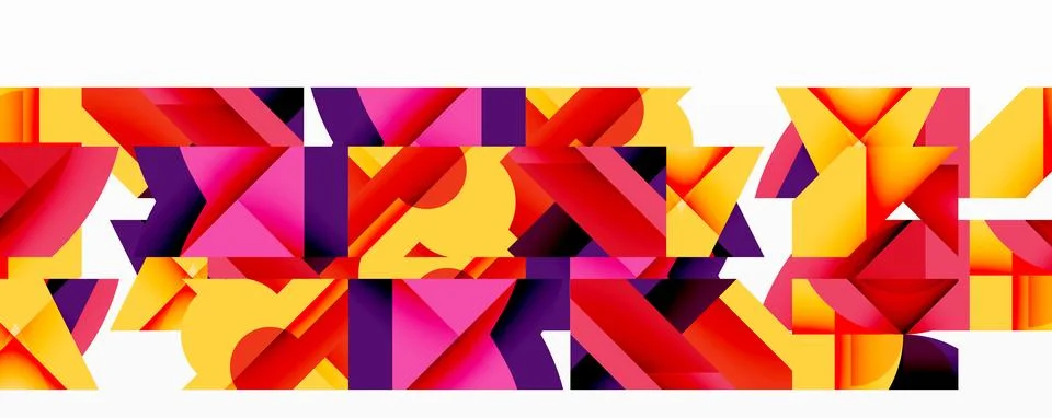 Abstract geometric artwork with interwoven angular and curved shapes, dynamic Ilustração Stock