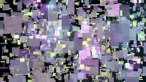 Abstract Geometric Artwork Multicolored Rectangles and a Digital Pixelated Stock Footage 301700590