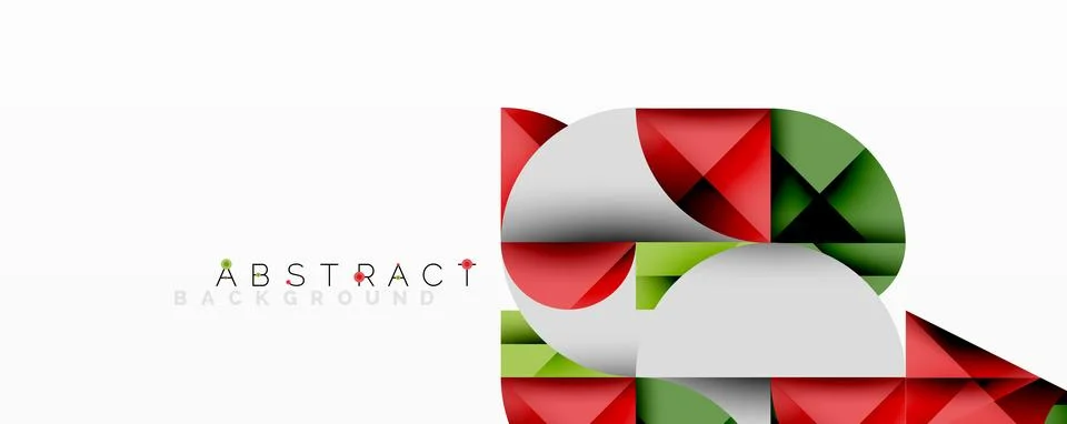 Abstract geometric artwork with overlapping circles and gradients, circle square Illustrazione stock