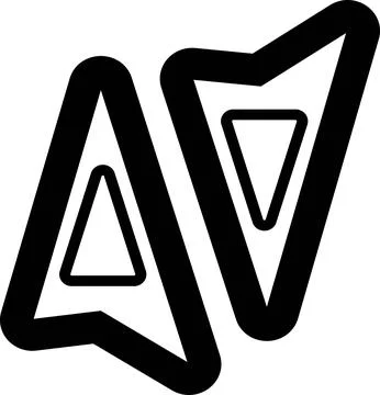 Abstract Geometric AV Letter Monogram Logo Ilustración de archivo