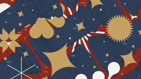 Abstract geometric background with 3d columns wireframes form graphic of ge.. Stock Illustration