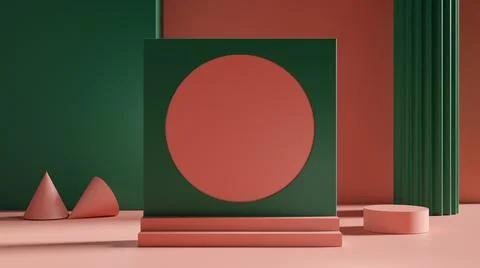 Abstract Geometric Background - 3D Rendering Stock Illustration