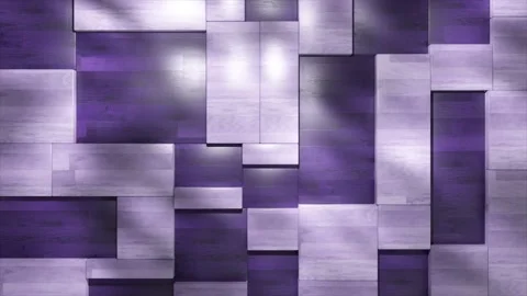 Abstract geometric background animation featuring purple and white rectangular 스톡 동영상 310439136