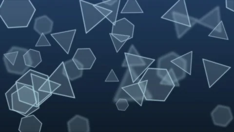 Abstract Geometric Background Animation with Floating Shapes 스톡 동영상 345344164