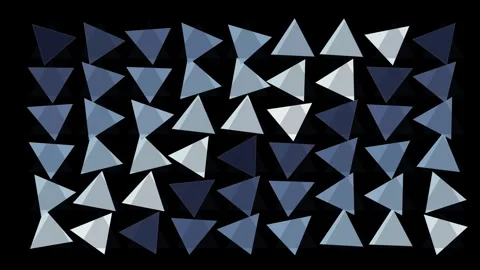 Abstract geometric background animation with rotating blue triangles on a d.. Stock Footage 347798670