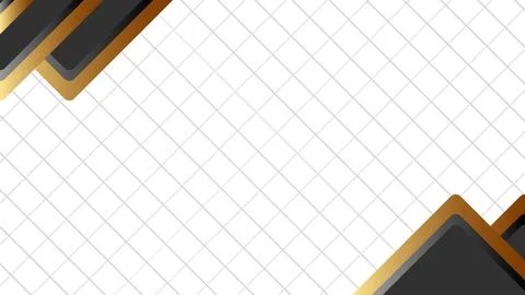 Abstract Geometric Background with Black and Gold Layers on Gray Grid Stock Illustration