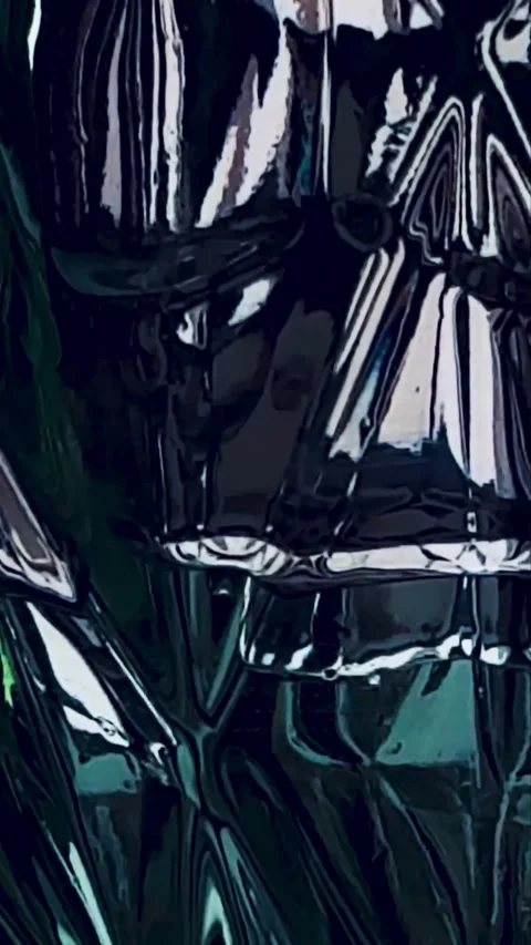 Abstract geometric background in black teal colors with motion, reflection Video stock 330023138