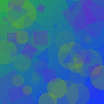 Abstract geometric background with blue green and purple overlapping circle.. Illustrazione stock
