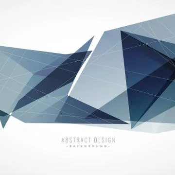 Abstract geometric background in blue shade Stock Illustration