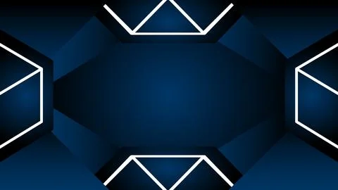 Abstract Geometric Background with Blue Tones and White Lines Illustrazione stock