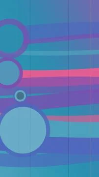 Abstract geometric background with bold blue and purple stripes and circle-.. Stock Illustration