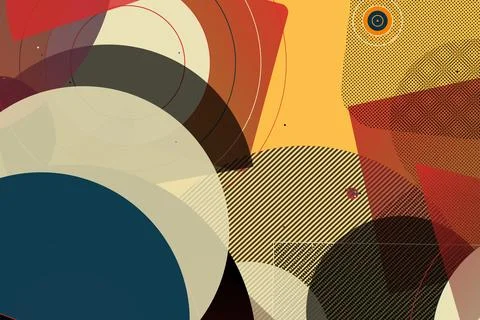 Abstract Geometric Background with Bold Colors and Patterns 스톡 일러스트