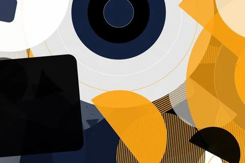 Abstract Geometric Background with Bold Shapes and Vibrant Colors Stock Illustration