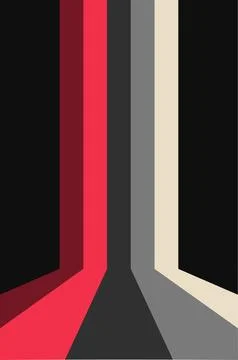 Abstract geometric background with bold stripes and perspective lines Stock Illustration