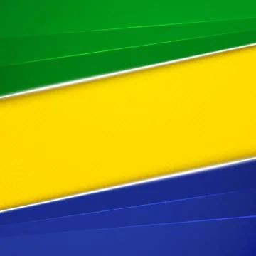 Abstract geometric background with Brazil flag colors. Vector illustration Stock Illustration