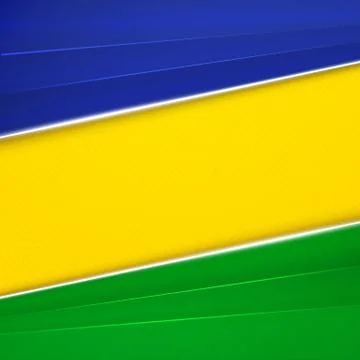 Abstract geometric background with Brazil flag colors. Vector illustration Stock Illustration