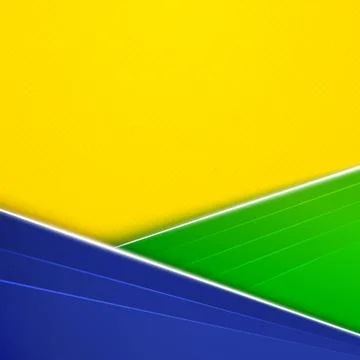 Abstract geometric background with Brazil flag colors. Vector illustration Stock Illustration