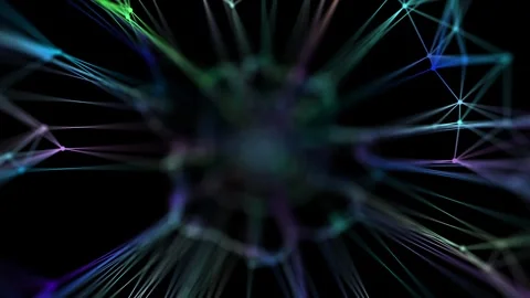 Abstract geometric background. The canvas of reality is knitted from blurred Video stock 249574866