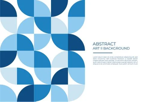 Abstract geometric background circle cut modern style art design with space Stock Illustration