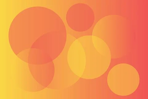 Abstract Geometric Background Circle Shapes and Designs Orange Colors Stock Illustration