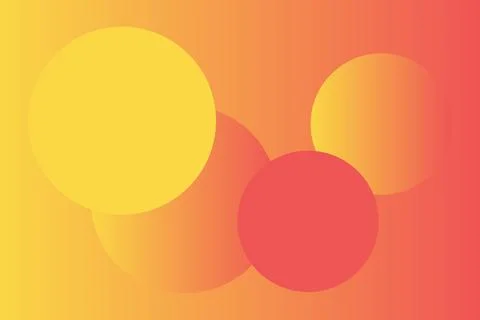 Abstract Geometric Background Circle Shapes and Designs Orange Colors 库存插图