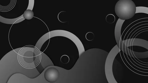 Abstract geometric background with circles and waves animation, modern grad.. Stock Footage 334762093