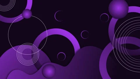 Abstract geometric background with circles and waves animation, modern grad.. Stock Footage 334762101