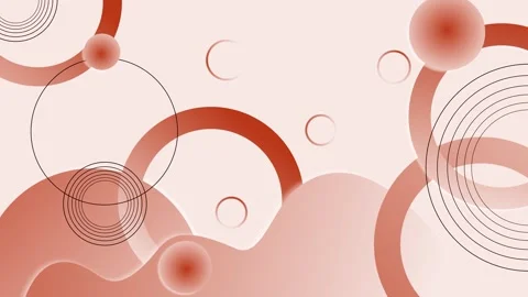 Abstract geometric background with circles and waves animation, modern grad.. Stock Footage 334762123