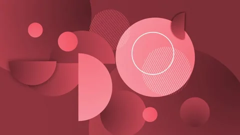 Abstract geometric background with circles gradient shapes and layered pape.. Stock-Footage 337083753