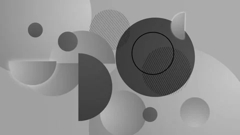 Abstract geometric background with circles gradient shapes and layered pape.. 库存影片 337083795