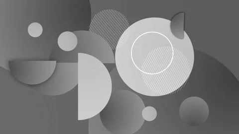 Abstract geometric background with circles gradient shapes and layered pape.. Vidéo 337084366