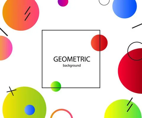Abstract geometric background circles shape gradient colorful modern futurist Ilustración de archivo