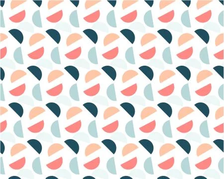 Abstract geometric background of colored circles on a white background Stock Illustration